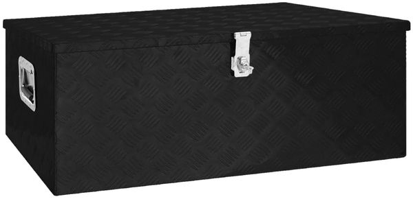 vidaXL Aufbewahrungsbox Schwarz 100x55x37 cm Aluminium 152257