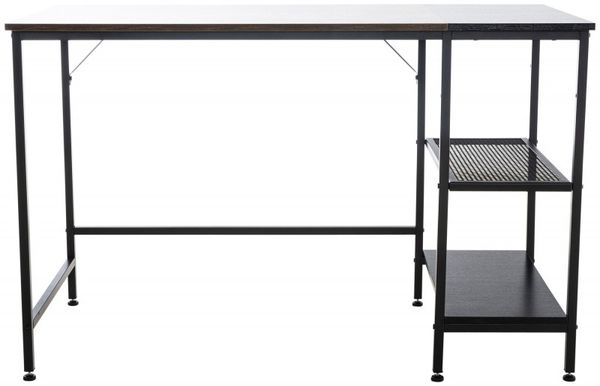 CLP Schreibtisch Oviedo mit Regalfächern,schwarz/braun Bild 2