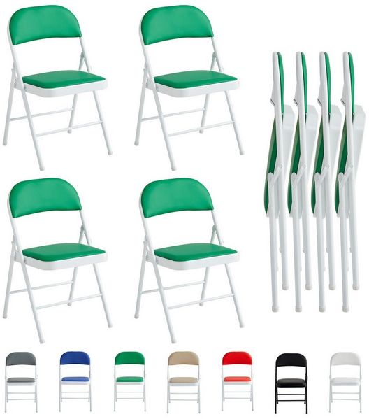 MCC direct Klappstuhl Kunstleder Klappstuhl gepolstert im 1er, 2er, 4er und 6er Set (4 St)