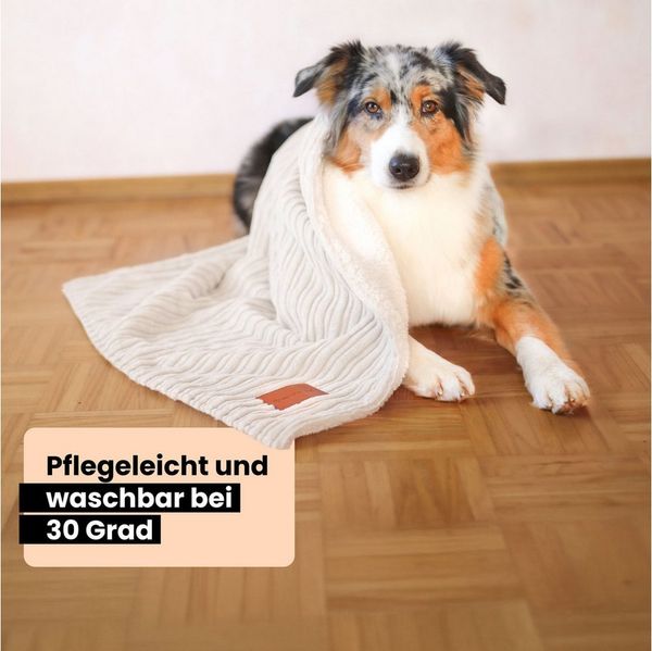 Wahre Tierliebe Tierdecke Premium Kuscheldecke Fluffy, Überzug, hält warm, wasserabweisend