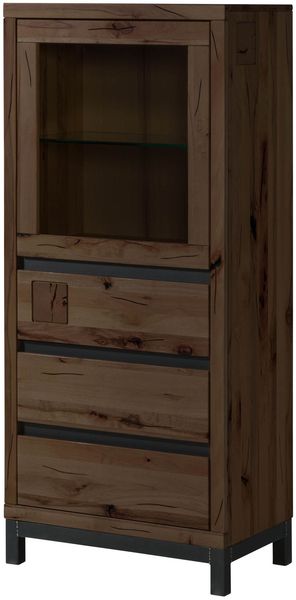 Vitrine Kernbuche 65x40x148 tabacco braun geölt VILLANDERS #203