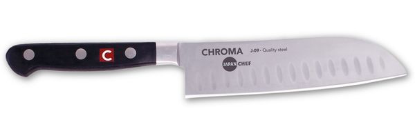 J-09 Chroma Japanchef Santoku Messer mit Kulle