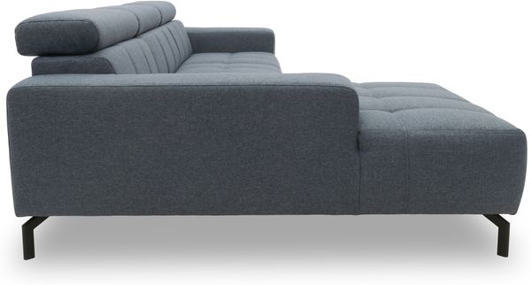 DOMO Collection Cunelli, Ecksofa mit Kopfstützfunktion, Webstoff blau, 175 x 292 cm Bild 7