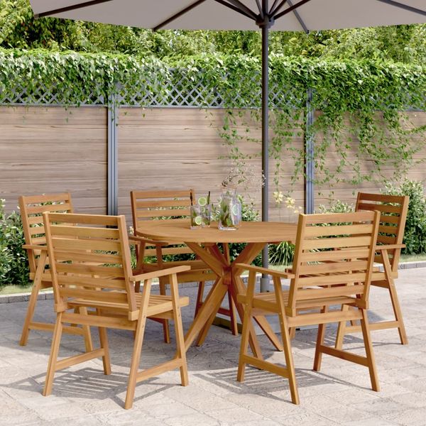 vidaXL 6-tlg. Garten-Essgruppe Massivholz Akazie 3283567