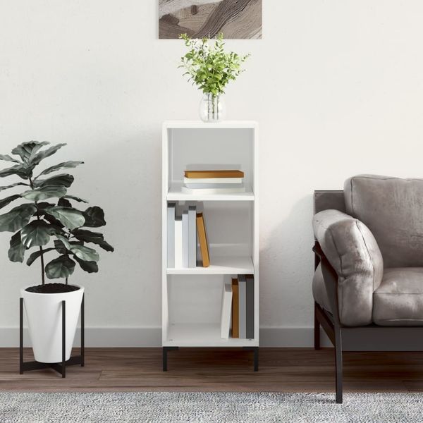 vidaXL Sideboard Hochglanz-Weiß 34,5x32,5x90 cm Holzwerkstoff 828734