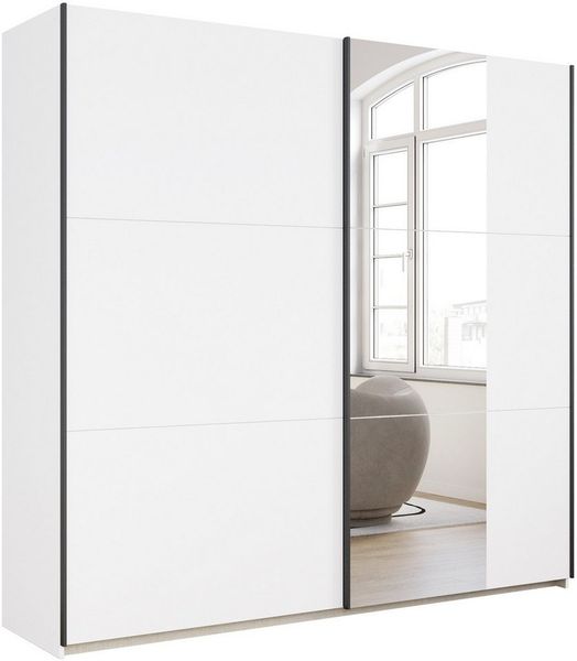 rauch Schwebetürenschrank Kleiderschrank Drehtürenschrank Schrank Garderobe KRONACH (in 3 Ausstattungen BASIC/CLASSIC/PREMIUM, Breiten 131/175/218/261 cm) optional ohne, mit 1 oder 2 Spiegel, viel Stauraum MADE IN GERMANY
