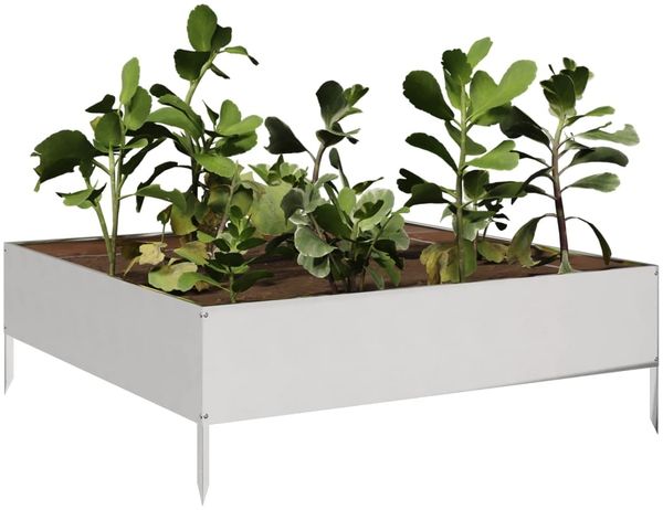 vidaXL Hochbeet 100x100x33,5 cm Edelstahl 851028 Bild 3