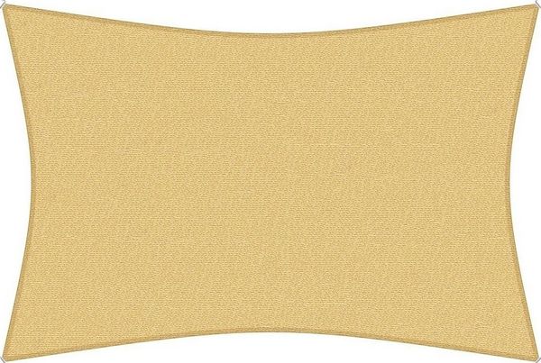 sunprotect 12023 Professional Sonnensegel, 6 x 3,5 m, Rechteck, wind- & wasserdurchlässig, beige