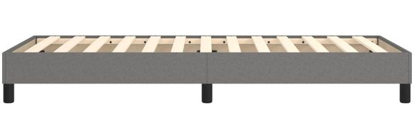 vidaXL Polsterbett, Stoff, 25,0 cm, Dunkelgrau, 80x200 cm, mit Lattenrost, Schwarz Bild 6