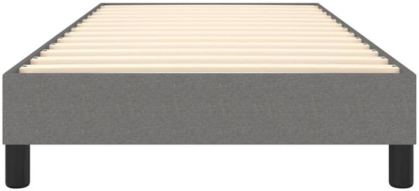 vidaXL Polsterbett, Stoff, 25,0 cm, Dunkelgrau, 80x200 cm, mit Lattenrost, Schwarz Bild 5