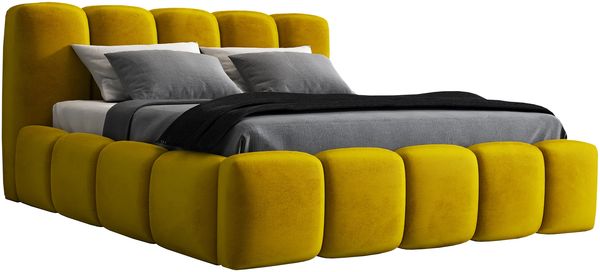 A&J MöbelLand 'Sonic' Polsterbett, Polyester, Bernesteigraun, 180 x 200, mit Lattenrost, mit Bettkasten Bild 4