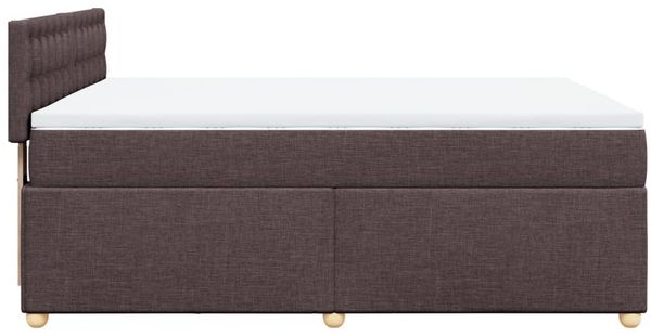 vidaXL Boxspringbett mit Matratze Dunkelbraun 140x190 cm Stoff 3288992 Bild 7