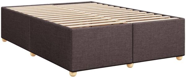 vidaXL Boxspringbett mit Matratze Dunkelbraun 140x190 cm Stoff 3288992 Bild 9