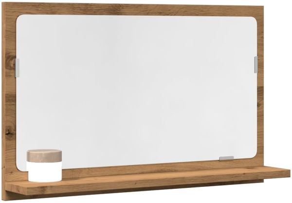 vidaXL Badspiegel mit Ablage Artisan-Eiche 60x11x37 cm Holzwerkstoff 856198