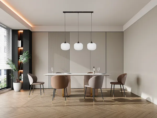 Vente-unique - GLENORA Hängelampe Kronleuchter und Deckenlampe Metall Schwarz - B 25 cm x H 128 cm x L 99 cm
