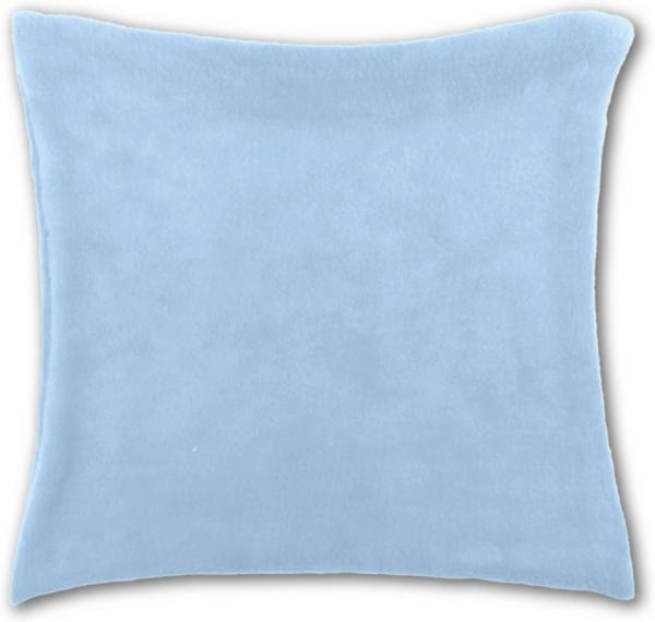 Kissenhülle Kuschel 30x30cm Kissenbezug Dekokissen Auswahl: blau - babyblau ohne Füllung