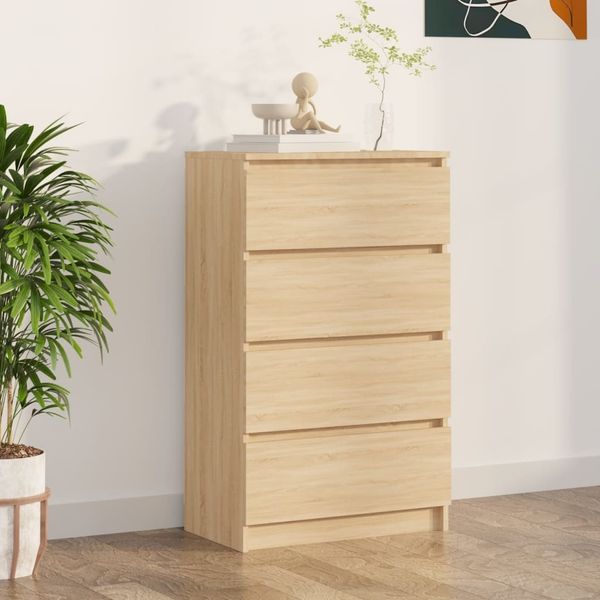 vidaXL Sideboard Sonoma-Eiche 60x35x98,5 cm Holzwerkstoff 800534
