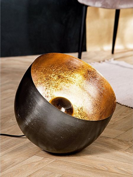 GILDE Stehlampe GILDE Bodenlampe Mateo - silber - H. 34cm x D. 35cm