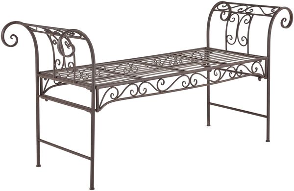 Gartenbank Cossila 70x147x46 cm Edelrost-Braun en. casa