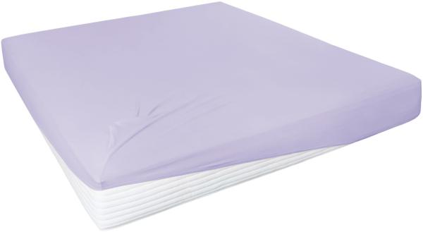 Hahn Haustextilien Elasthan-Feinjersey-Spannlaken Royal Größe 180-200x200-220 cm lavendel