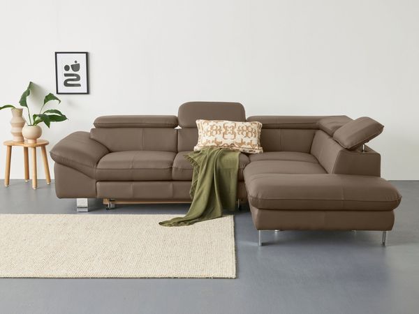 COTTA Ecksofa Driver L-Form, mit Kopfteilverstellung, wahlweise mit Bettfunktion