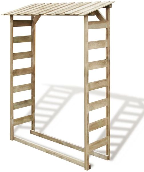 vidaXL Feuerholz-Lagerschuppen 150×44×176 cm Imprägniertes Kiefernholz 42956