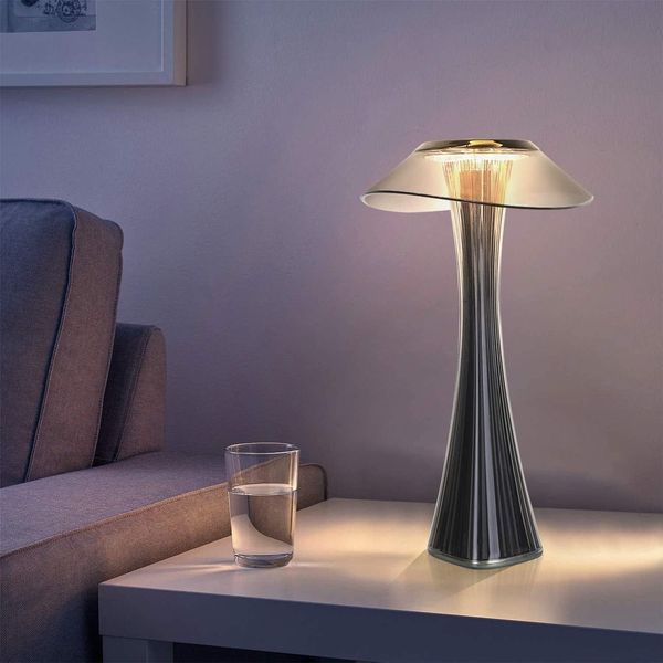 ZMH LED-Tischlampe, berührungsempfindliches dimmbares Nachtlicht, wiederaufladbare Nachttischlampe, tragbare USB-Stimmungstageslampe