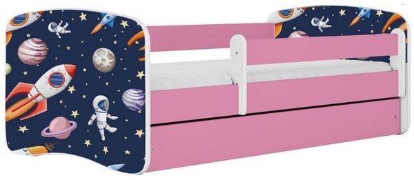 Raumhirsch Furniture Kinderbett 70x140, 80x160, 80x180 cm - Komplettset mit Matratze & Schublade (Bett für Jungs, Einzelbett für Kinder 2–12 Jahre mit Rausfallschutz), verschiedene Farben & Designs