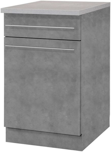 wiho Küchen Unterschrank Chicago 60 cm breit, 1 Schubkasten und 1 Tür