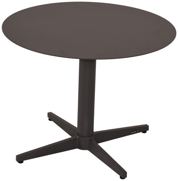 Gartencouchtisch Mill aus Aluminium, modern rund mit Mittelfuß, anthrazit, Ø 60 cm