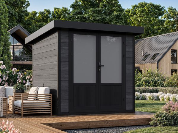 WPC Gartenhaus 2x2 + Pultdach – Style DeLuxe 4,0 m²