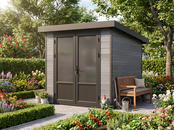 WPC Gartenhaus 2x2 + Pultdach – Style DeLuxe 4,0 m²