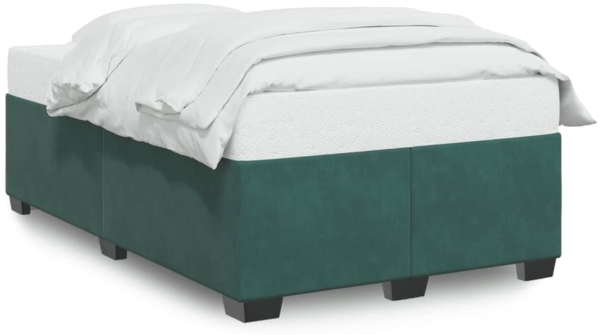 vidaXL Bettgestell ohne Matratze Dunkelgrün 120x200 cm Samt 3284628