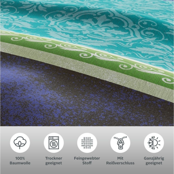 Home affaire Bettwäsche Sonnenham, Renforcé, 2 teilig, in Gr. 135x200 oder 155x220 cm, 100% Baumwolle, Paisley Bild 2