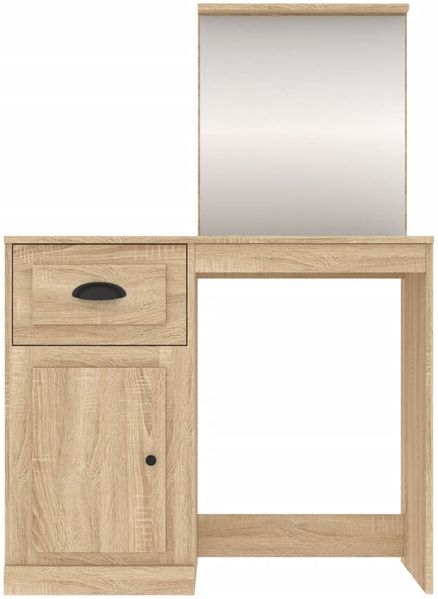 vidaXL Schminktisch mit Spiegel Sonoma-Eiche 90x50x132,5 cm 816763 Bild 6