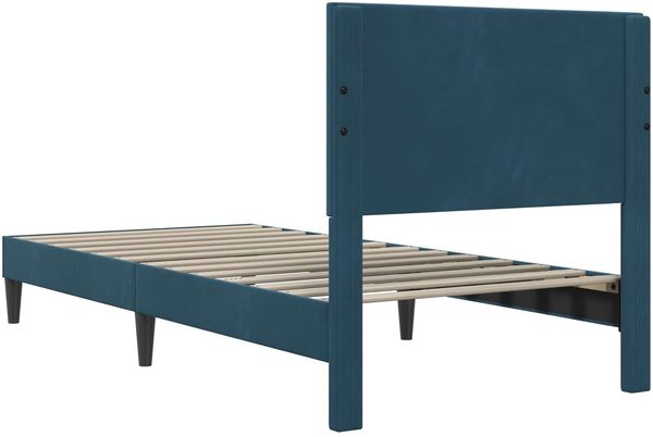 vidaXL Bettrahmen mit Kopfteil Blau 80 x 200 cm Samt 42027630 Bild 6