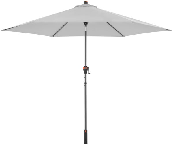 Doppler myZone Sonnenschirm / Mittelmastschirm "Auto Tilt 305", hellgrau, Ø 305 cm