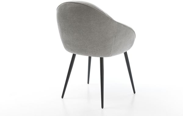 Esszimmerstuhl Gaio-Flex Strukturstoff Soft Grau 4-Fuß konisch Schwarz Bild 5