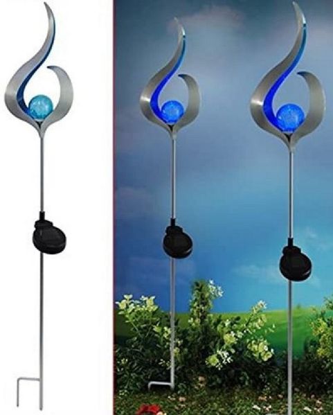 Luna24 simply great ideas. Gartenleuchte Gartenstecker, Solarleuchte, Solarlampe, Blue Wave Metallkunst, LED fest integriert
