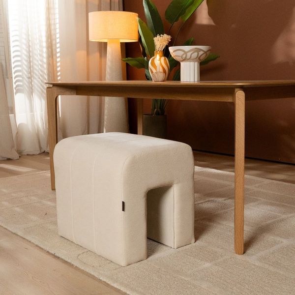 Bronx71 Modularer Hocker Seth Chenille off white