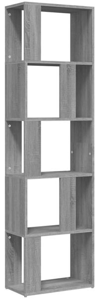 Bücherregal | Standregal Grau Sonoma 45x24x160 cm Holzwerkstoff