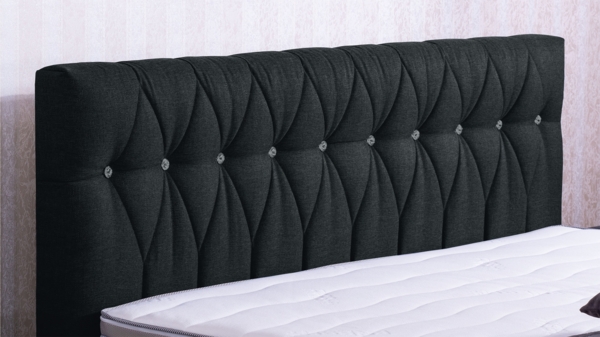 Meisterbetten Boxspringbett Cool 200x200 in WT-Dunkel Grau, Matratzenbezug Nano, Komfortschaum-Topper Bild 4