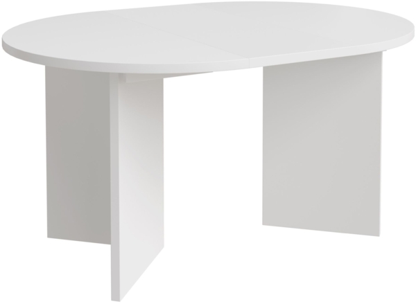 Selsey 'Ovo' Ausziehbarer Esstisch, rund, 110–190 x 110 cm, Weiß