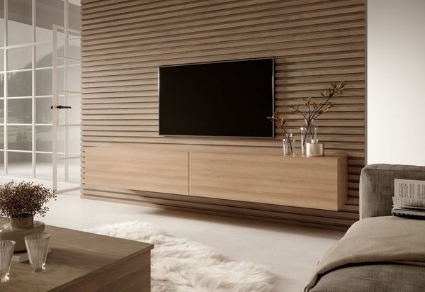 Selsey TV-Schrank, Melamin, Eiche, 200 cm