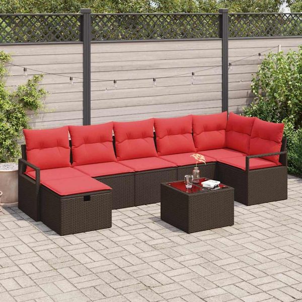 vidaXL Sofa Set mit Kissen 5 pcs Poly-Rattan 3360545