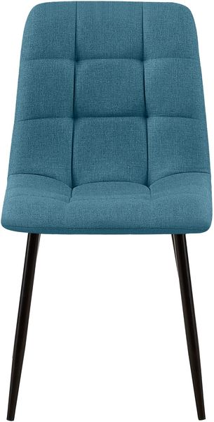 CLP 4er Set Esszimmerstuhl Tilde gepolstert mit Rückenlehne bis 150 kg belastbar,blau Stoff Bild 6