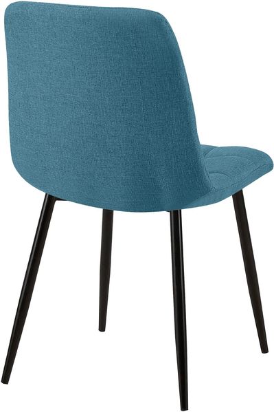 CLP 4er Set Esszimmerstuhl Tilde gepolstert mit Rückenlehne bis 150 kg belastbar,blau Stoff Bild 7