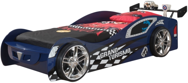 Autobett Kallisfeniia 247x111x66 Kinderbett Spielbett MDF Blau Bild 1