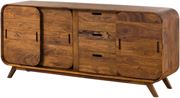 Sideboard Sheesham 173x40x75 hellbraun lackiert MAILAND #102