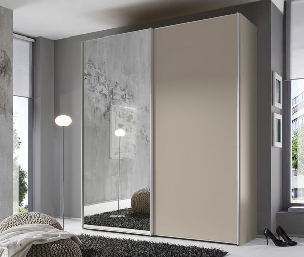 STAUD Schwebetürenschrank Sinfonie Plus, edles Design in hochwertiger Qualität, Made in Germany Mit Spiegeltüre und vier verschiedenen Ausstattungsvarianten